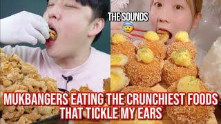 mukbangers eating the CRUNCHIEST foods that tickle my ears