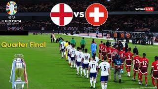 England Vs Switzerland - UEFA Euro 2024 - Quarter Final  Full Match  Realistic PES Gameplay