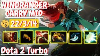 WINDRANGER CARRY MID 22314 DOTA 2 Turbo Gameplay 7.30