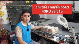 quá trình chuyển boad mạch samsung - thay thế màn hình tivi mới.