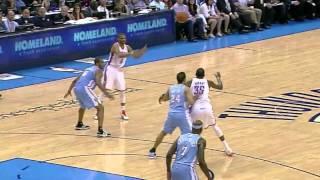 Kevin Durant NASTY dunk on Javale McGee Apr 25 2012