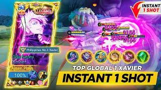 TOP 1 GLOBAL XAVIER BEST 1 HIT DELETE BUILD 2024  MUST TRY  XAVIER TIPS & GUIDE  MLBB