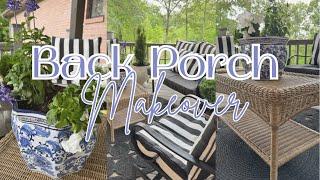 BACK PORCH MAKEOVER  How to Decorate a Small Porch
