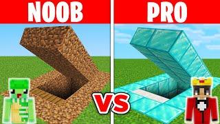 Minecraft NOOB vs PRO SAFEST HIDDEN HOUSE BUILD CHALLENGE