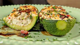 This Greek recipe drives everyone crazy Stuffed zucchini with feta cheese