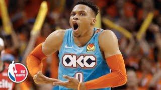 Russell Westbrook Damian Lillard go at it in Thunders Game 3 win  NBA Highlights