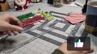 Make Miniture Tinsel Christmas Tree #shorts