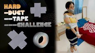 HARD DUCT TAPE CHALLENGE  Hogtie Extreme  ESCAPING THE TAPE