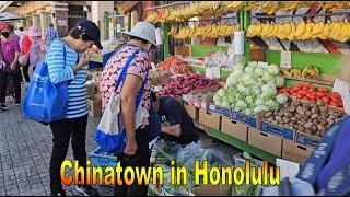 4K Chinatown in Honolulu Oahu Hawaii