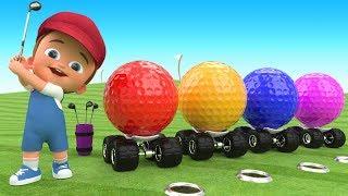 Golf Balls 3D for Kids Children Toddlers Games  Little Baby Fun Play Golf Game Learning Colors