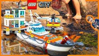 Lego City Coast Guard Headquarters Epic Sea Rescue Mission + Time Lapse Build