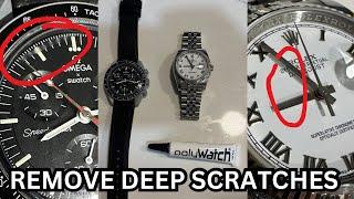 Watch Restoration Removing Deep Scratch with Polywatch  DIY Tutorial