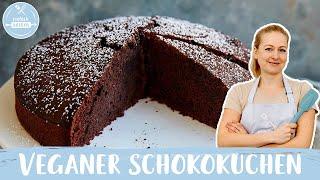 Veganer Schokokuchen saftiges und veganes Schokokuchen Rezept  VEGAN  Einfach Backen