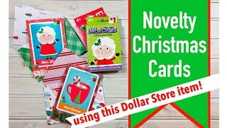 Handmade Novelty Christmas Cards With this Dollar Store item 