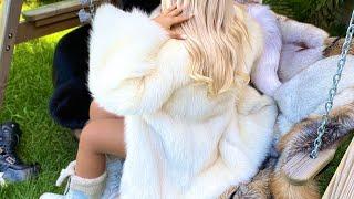 eBay 🟣 WHITE FOX fur coat