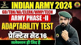 Indian Army 2024  Army Phase -2 Tyari  Adaptability Test 16  Army Adaptability Practice Set 2024