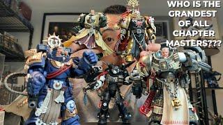 A Side by Side Comparison of JoyToy x Warhammer 40K Azrael Calgar Shrike Draigo Helbrecht