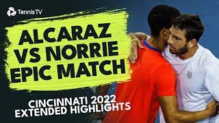 Carlos Alcaraz vs Cam Norrie BLOCKBUSTER Match  Cincinnati 2022 Extended Highlights