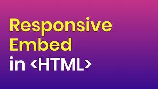 How to Make YouTube Video Responsive in Webpage using CSS  Responsive Video Embed