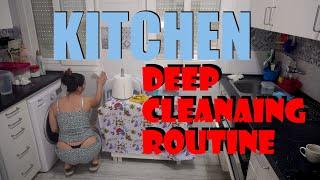 Kitchen DEEP Cleaning Routine  Messy House  Black thong slip 