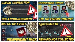 URGENT NOTICE  ILLIGAL TRANSACTION ANNOUNCEMENT  GET FREE UC BGMI TRICK  NEXT UC UP EVENT DATE