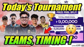 Todays 3 Tournament Details  Teams Timing  Soul Godl CG...