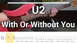 U2 - With Or Without You TABS bass cover