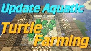 How to make a turtle farm in Minecraft 1.13 Update Aquatic  Minecraft Turtle Scute Farm Tutorial