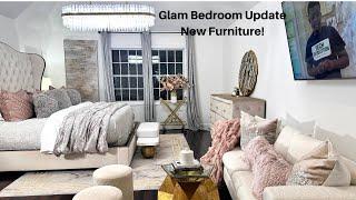 GLAM BEDROOM DECOR AND UPDATE  NEW FURNITURE