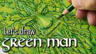 The Green Man  Drawing Timelapse 