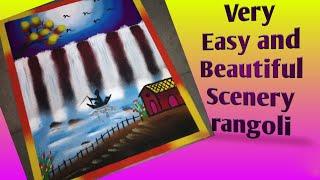 Very Easy scenery rangoli