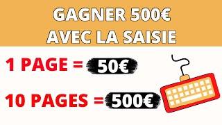 GAGNER 500€ 50€ PAR PAGE EN TAPANT SIMPLEMENT DES NOMS  GAGNER ARGENT INTERNET