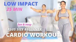 Plus Size Beginner Low Impact  25 Minute FULL BODY Cardio Workout ALL STANDING