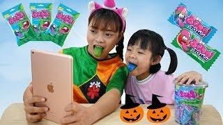 Trò Chơi Ăn Kẹo Bigbabol Tô Màu Hóa Trang Halloween  AnAn ToysReview TV 