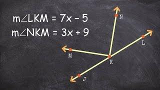 Using angle bisectors and supplementary angles to solve for x - Free Math Videos