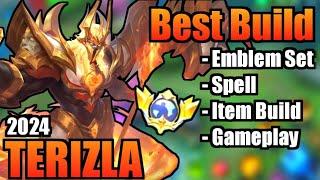 TERIZLA BEST BUILD 2024  TOP 1 GLOBAL TERIZLA BUILD  TERIZLA - MOBILE LEGENDS  MLBB