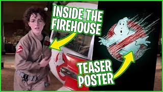 Teaser poster released for Ghostbusters sequel + Mckenna Grace provides tour of firehouse set