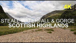 SCOTTISH HIGHLANDS  Steall Waterfall & Gorge l 4K Walk