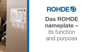 The nameplate on ROHDE kilns and machines – all the technical information about the unit