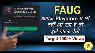 FAUG Game Play Store Download Link incompatible & all error solved  FAU G  YTI Tech