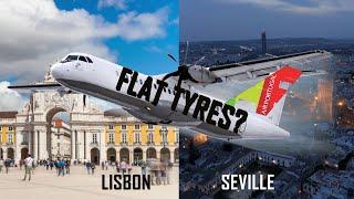 TRIP REPORT   TAP AIR PORTUGAL  LISBON LIS to SEVILLE SVQ  Flying on an ATR-72-600