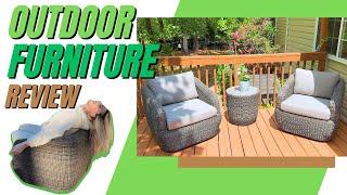 Best Outdoor Furniture Ive ever seen CHITA Liana Wicker Outdoor Bistro Set Review