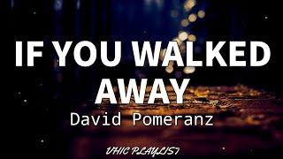 If You Walked Away - David Pomeranz Lyrics