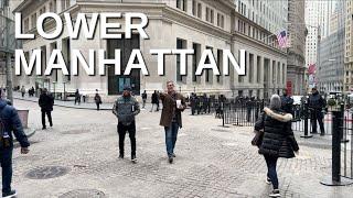 NEW YORK CITY Walking Tour 4K - LOWER MANHATTAN