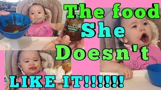 Baby Eat Prunes Fruits Reaction  6 Months Old Thalia Charles USA