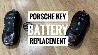 Porsche Key battery replacement - How to change Battery on Macan Cayman Boxster 911 Panamera Cayenne