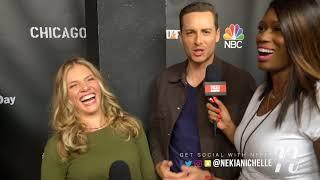 Jesse Lee Soffer & Tracy Spiridakos Joke With Nekia Nichelle On #OneChicagoDay Red Carpet