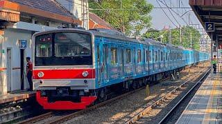 Sibuknya Kereta Api KRL Commuter Line di Stasiun Gang Sentiong JR 205 Nambu TM 6000 CC 206