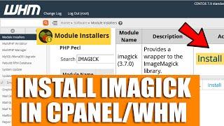 LIVE How to Install Imagick in cpanelwhm server?