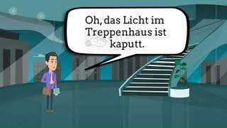 Deutsch lernen A1 - Lektion 16 - Dialoge  Die Nachbarn  E-Mail an Hausverwaltung 